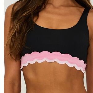 Beach Riot Marin Bikini Top Sweet Berry Wave, M, NWT